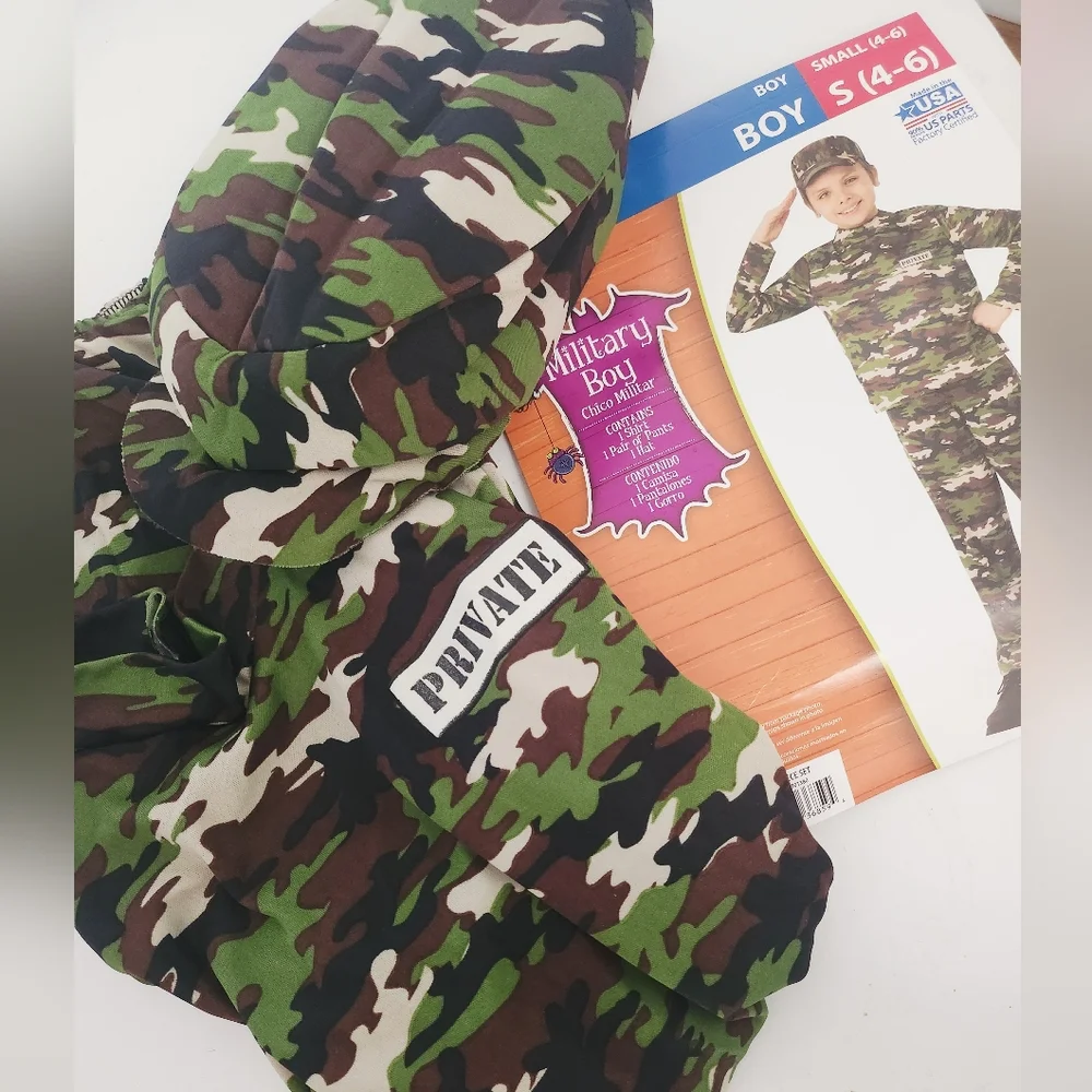 4-6 Years Military Camo Costume